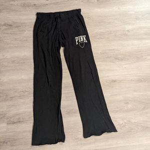 VS PINK College Relaxed Sweat Pants Black
